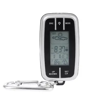 Mini Prenosni Vremenske Postaje Napoved Temperature, Vlažnosti Ura w Svetilka & Kompas Termometer Žep na Prostem EOS Orodje