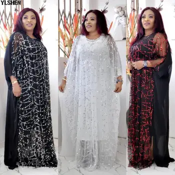 Afriške Obleke Za Ženske 2019 Dashiki Afriki Oblačila Muslimanskih Dolgo Obleko Visoka Kakovost Modnih Sequins Haljo Afriške Obleko Oblačila