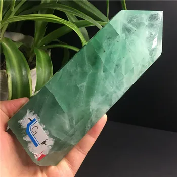 Naravni Quartz Crystal Gemstone, Zelena Fluorite Palico Točk Stolp Reiki Zdravljenje Čakre Urad Za Dekoracijo Zbirka