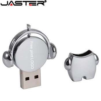 JASTER 1PCS prosto po meri logo Srčkan Kovinski Risanka 128GB Glasbe Človek USB ključek 32GB 64GB Pero Memory Stick U Disk