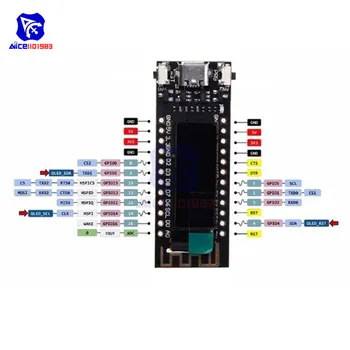 ESP8266 WIFI Razvoj Odbor 32MB Flash CPNodeMcu Black Modul za Arduino IS TTGO Interneta Stvari z 0.91 palčni OLED