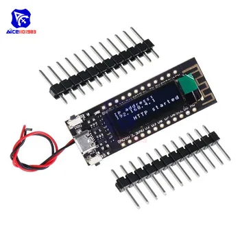 ESP8266 WIFI Razvoj Odbor 32MB Flash CPNodeMcu Black Modul za Arduino IS TTGO Interneta Stvari z 0.91 palčni OLED