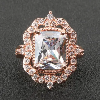 BIJOX ZGODBA 925 sterling srebrni prstan z geometrijsko cirkon dragih kamnov, romantično poroko udejstvovanje stranka nakit prstani za ženske