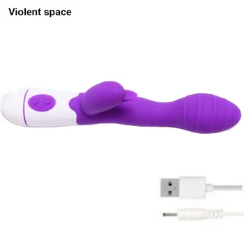 30 Hitrosti Dvojno Vibracije G spot Vibratorji za ženske Klitoris stimulator Čarobno palico massager Dildo, Vibrator sex igrače za ženske