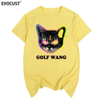 Mačka Golfed Wang Tyler The Creator Ofwgkta Skate Poletje t-majica Bombaž Moški Majica s kratkimi rokavi Nove Ženske Tee