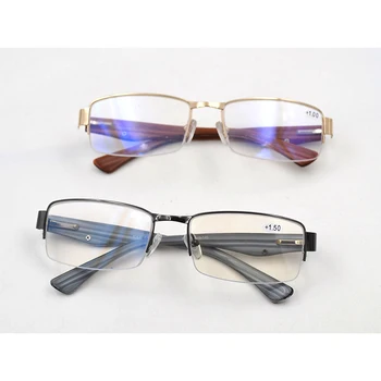 Ženske Moških Branje Očala povečevalna Letnik Očala Presbyopic Očala Moda Pol Platišča Okvir Bralec Očala Za vid L3