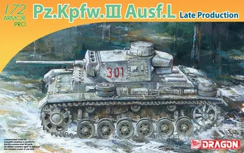 DRAGON 7385 1/72 Pz.Kpfw.III Ausf.L Pozno Proizvodnje Tank Zaslon Zbirateljske Igrače, Plastične Skupščine Model Komplet