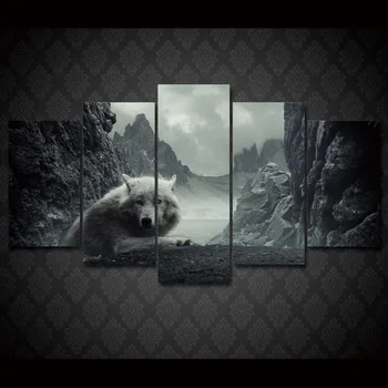 HD Natisnjeni beli volk v gorah Slikarstvo na platno soba dekoracijo natisni plakat sliko platno Brezplačna dostava/ny-2835
