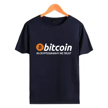 Novo Bitcoin V Cryptograrhy Zaupamo Majica s kratkimi rokavi Moški Ženske Poletne majice Bitcoin Tiskanja Kratek Rokav Tees