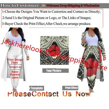 Jackherelook Materni Jugozahodu American Indijski Tiskanja Elegantna Ženska 2 Kos Obleke Jopico Bodycon Suh Dolge Hlače za Dame