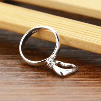 Novi srebrni prstan ženski odstavka srebrna barva okrasni prstan Ljubezen obesek, prstan Osebnosti, moda postopek za rojstni dan