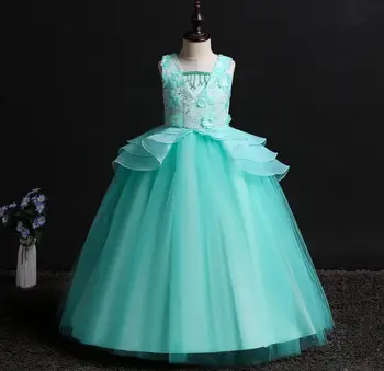 2019 novo dekle Čipke obleko Evropske Ameriški obleko večji otroci Čipke Poročna obleka Princess Valentinovo Obleko za rojstni dan