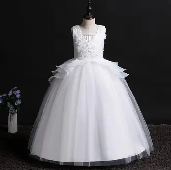 2019 novo dekle Čipke obleko Evropske Ameriški obleko večji otroci Čipke Poročna obleka Princess Valentinovo Obleko za rojstni dan