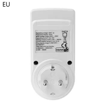 Digitalni Merilnik Moči Vtičnico EU/ZDA/VB Plug Energijo Merilnik Trenutne Napetosti Merjenje Monitor Moč Analyzer Elektronski Vtičnica Socket