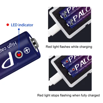 PALO 1,5 V litijeve baterije aa li ion baterije za ponovno polnjenje z USB polnilnik Za svetilko igrače, MP3 predvajalnik litijeve baterije aa