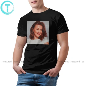 Millie Bobby Brown T Shirt Millie Bobby Brown T-Shirt Mens 100 Odstotkov Bombaža Tee Majico Natisniti Moda Tshirt