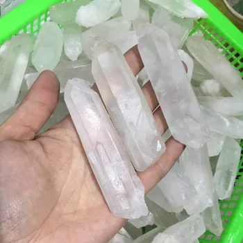 3pcs Naravnih unpolished quartz crystal točka jasno, Kristalno Quartz kamna
