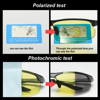 Aluminija, Magnezija Photochromic Polarizirana Sončna Očala Moški Športni Ribolov, Vožnja Očala Za Moške Dan Nočno Vizijo Očala