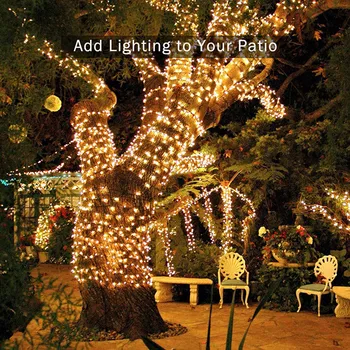52M 500 LED Sončne Niz Luči na Prostem Nepremočljiva Pravljice Garland Festoon Christmas Tree Okraski Vrt, Sončna Ulica Svetlobe