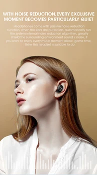 TWS Res Brezžične Slušalke Bluetooth Slušalke Hrupa Preklic Hifi Čepkov z 1800mAh Polnjenje Primeru za IOS in Android Phones