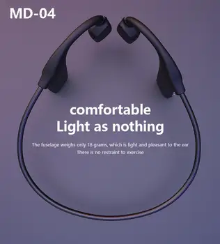 Md04 Kostne Prevodnosti Slušalke Bluetooth 5.0 Glasbe Klic Funkcijo Brezžične Slušalke Z Dolgo Življenjsko Dobo Vodotesne Slušalke