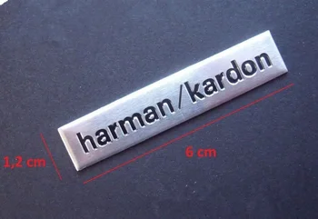 200pcs/lot 6 x 1.2 cm harman/kardon Hi-Fi Zvočnikov avdio Zvočniški 3D Aluminija Značko Emblem