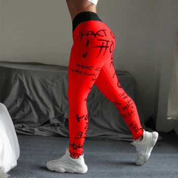 Nova Moda Tiskanje Fitnes Dokolenke Za Ženske Push Up Jeggings Visoko Pasu Stretch Dokolenke Dihanje Slim Ženske Legging