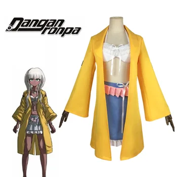 2020 NOVO Danganronpa V3:Ubijanje Harmonijo Angie Yonaga Cosplay Kostum Enotno Anime Rumeno Obleko halloween kostumi za ženske