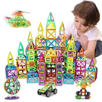 Magnetni Gradniki Oblikovalec Konstrukcijski Set Model & Stavbe Igrače, Plastični Magnet Bloki Izobraževalne Igrače Za Otroke, Otrok