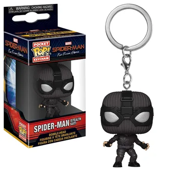 Funko POP Žep Marvel Keychain Spider-man, Daleč Od Doma Dejanje Slika Prikrite bo Ustrezala Igrače