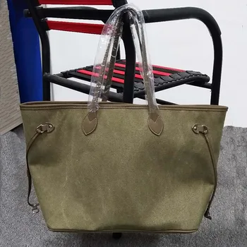 Vojska Zeleno Platno vrečko torbici tote vrečke za ženske 2018 torba za nakupovanje Modnih Classic