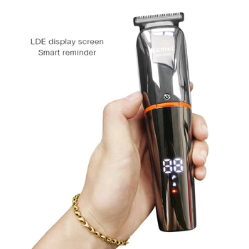 Kemei Profesionalne frizerske Clipper za Moške Večnamensko 5In1 Električni Hair Trimmer LED Zaslon Frizuro Orodje za Rezanje Lase