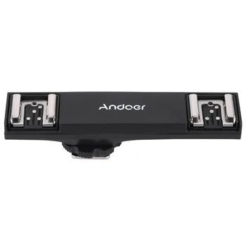 Andoer Dvojni nastavek za Bliskavico Speedlite Nosilec Cepilec za Nikon D750 D7200 D7000 D800 D810 D600 DSLR Kamere