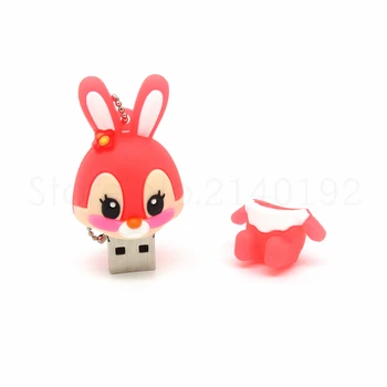 Lep zajec USB Flash Drive Darilo pendrive cartoon živali Pen Drive U Disk memory stick 128MB 4GB 8GB 16GB 32GB