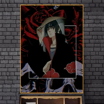 Anime Naruto Plakati Itachi Uchiha Platno Slikarstvo Wall Decor Art Slik, Tiskanje Spalnica, Dnevna Soba Dekoracijo za Dom Cuadros