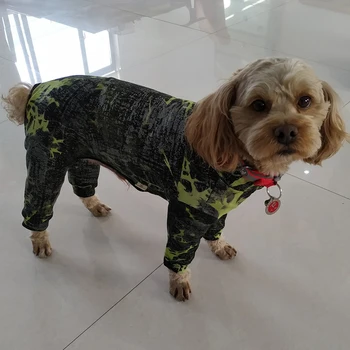 Hišni Pes Jumpsuit Tanke Bombaž Psiček Obleko Pižamo Premetavati Dolg Rokav Obleke Za Majhne Pse Majica Chihuahua Pudelj