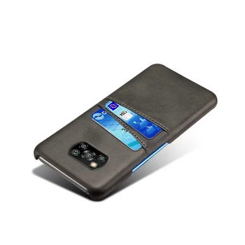 Dvojno Sim Žep Usnje Vreča za Xiaomi POCO X3 NFC F2 Pro 10 Ultra Redmi Upoštevajte, 9, 9A 9 9C 8 8T 8A Anti-slip Ohišje Pokrov