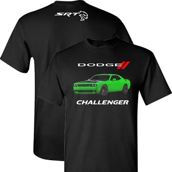 Vroče Prodaje Poletje slog, Dodge Challenger Hellcat na Črno Tee Shirt majica