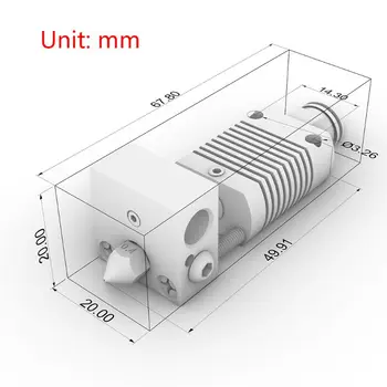 1Set 1.75 mm 12V Kovinski Hotend Ekstrudiranje Glavo Komplet za Anet ET4 3D Tiskalnik Deli LX9B