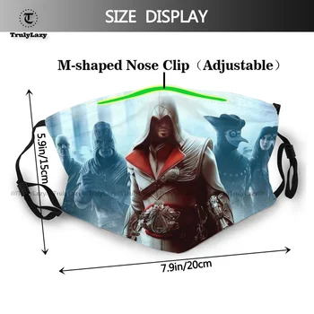 Assassins Creed Masko Vzorec Prahu Za Večkratno Uporabo Domišljije Odraslih Poliester Obraza Usta Masko S Filtrom