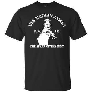Najnovejši 2019 Moda Neznancu, kar Majica s kratkimi rokavi Moški TV Serije USS Nathan James DDG 151 Logotip Zadnja Ladja T-shirt Velikost S do 3XL