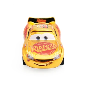 Disney Pixar Avto 2 3 Electroplated Zlati Strela McQueen Ramirez 1:55 Diecast Avto Kovinske Zlitine Fant Otrok Igrača Darilo
