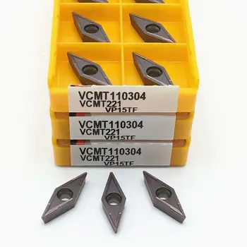 VCMT110304 VP15TF UE6020 US735 CNC jekla, nerjavečega jekla, zunanje struženje orodje VCMT 110304 karbida rezilo deli orodje