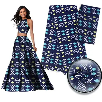Modra in Vijolična Cvet natisnjeni mehko svileno tkanino satena tkiva svilena tkanina za ženske stranka obleko S180710