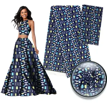 Modra in Vijolična Cvet natisnjeni mehko svileno tkanino satena tkiva svilena tkanina za ženske stranka obleko S180710