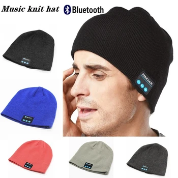 Bluetooth beanie klobuk USB polnilne glasbe klobuk brezžične slušalke sprejem telefon pletene klobuk večnamensko pokrivalo