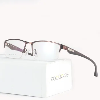 EOOUOOE 2019 blagovno Znamko Design Moških Zlitine Optična Očala za Moške Recept Gafas Oculos De Grau Moški Kratkovidnost Sivi Okvir Očal