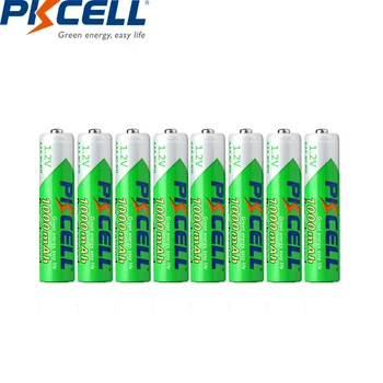 8PC PKCELL aaa polnilne baterije 1,2 V NIMH pilas recargable aaa 1000mah nizke self praznjenje baterije in 2pc polje baterije