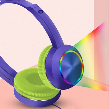 AKZ-020 Svetlobna RGB Svetlobe Luštna Mačka Ušesa Slušalke Žične Slušalke Računalnik Gaming Slušalke Z Mikrofonom Otroci Veliko Daril