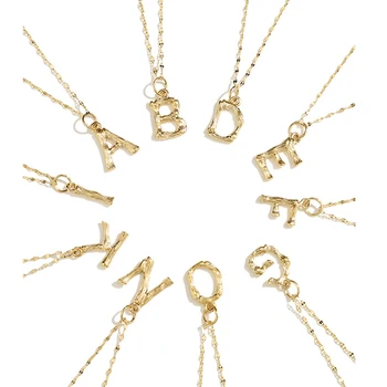 EManco zlato iz nerjavečega jekla obesek začetno črko ogrlica za ženske 4 vrste verige, ogrlice za ženske najboljši prijatelj nakit ogrlica
